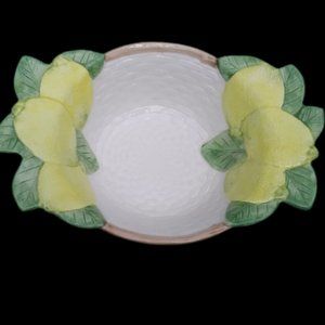 Vintage Fitz and Floyd Fruit Basket Weave Lemon bowl